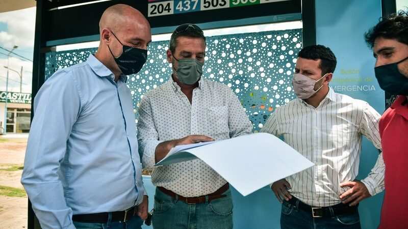 Beto Ramil recorrió obras viales en Belén de Escobar e Ingeniero Maschwitz y supervisó la instalación de las paradas seguras en Garín