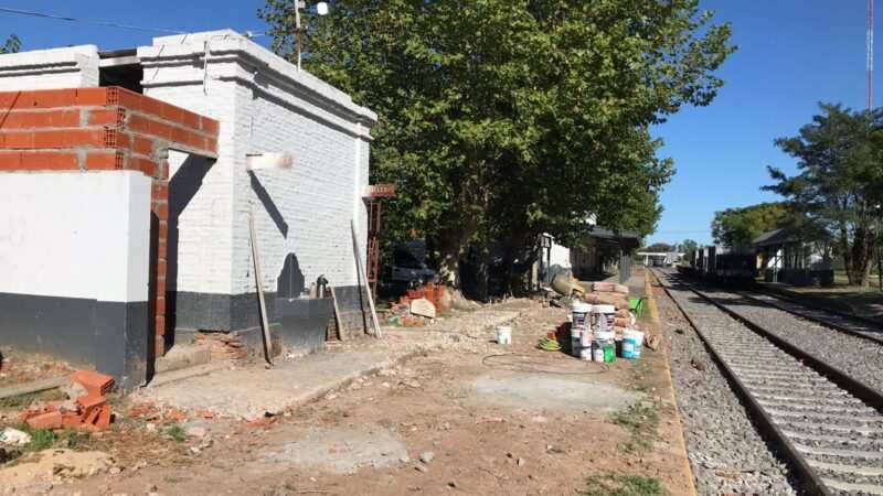 Trenes Argentinos realiza obras en la estación Los Cardales