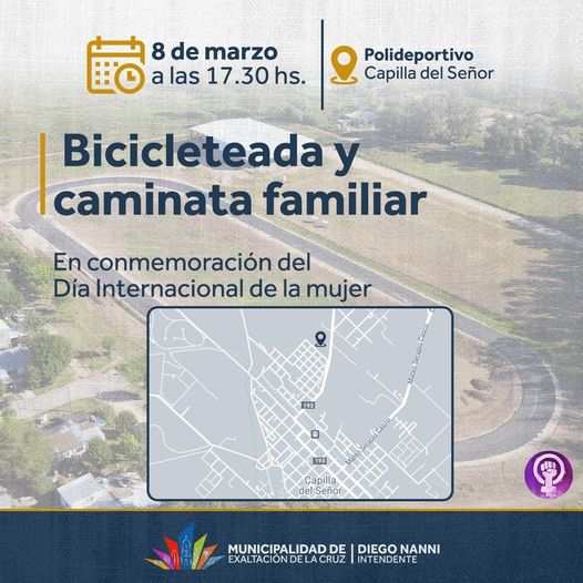 Exaltación, Bicicleteada y Caminata Familiar en la Semana de la Mujer