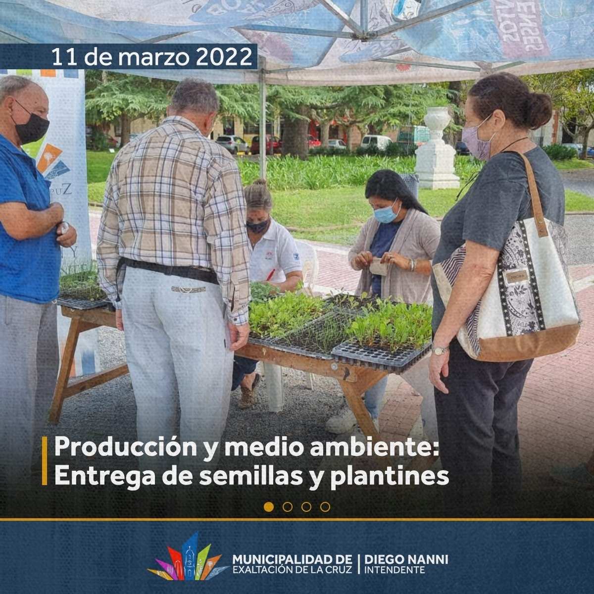 Exaltación, entrega de Semillas y Plantines
