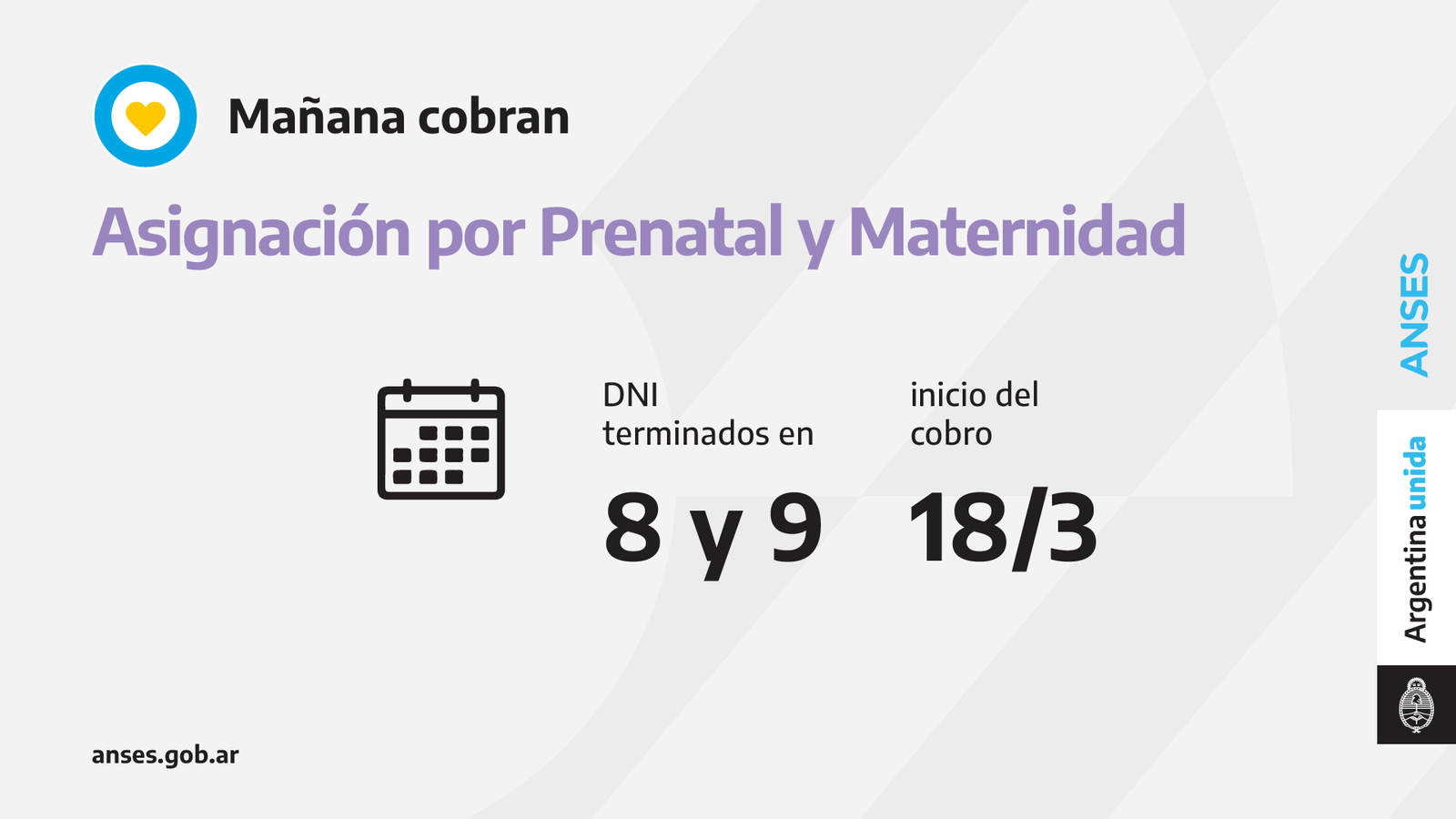 ANSES, calendarios de Pago del Viernes 18 de Marzo