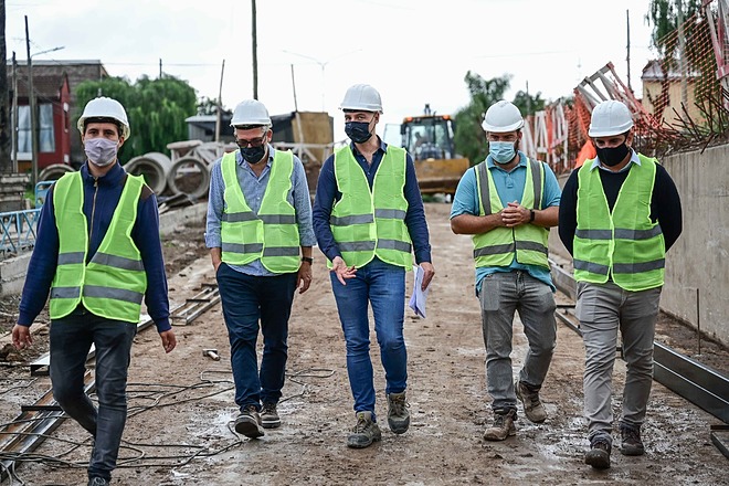 Beto Ramil recorrió obras de infraestructura en Belén de Escobar, Ingeniero Maschwitz y Maquinista Savio