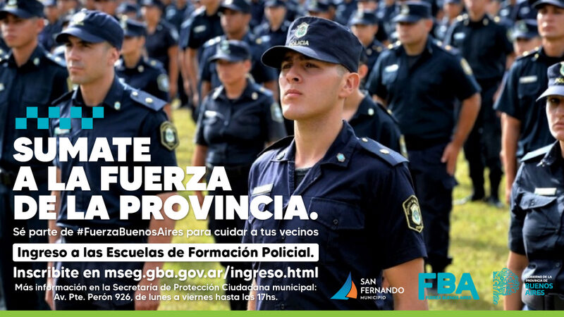 Policía de la Provincia convoca nuevamente a vecinos de San Fernando a ingresar a sus Escuelas de Formación
