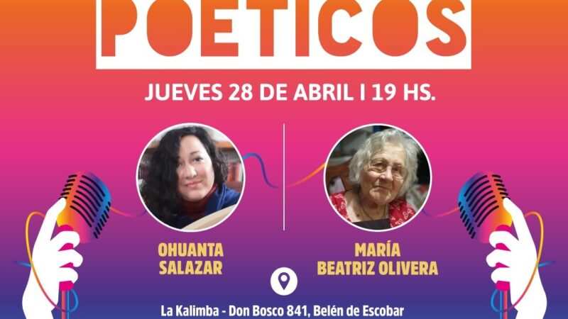 Escobar, Ohuanta Salazar & María Beatriz Olivera en el Ciclo de Recitales Poéticos