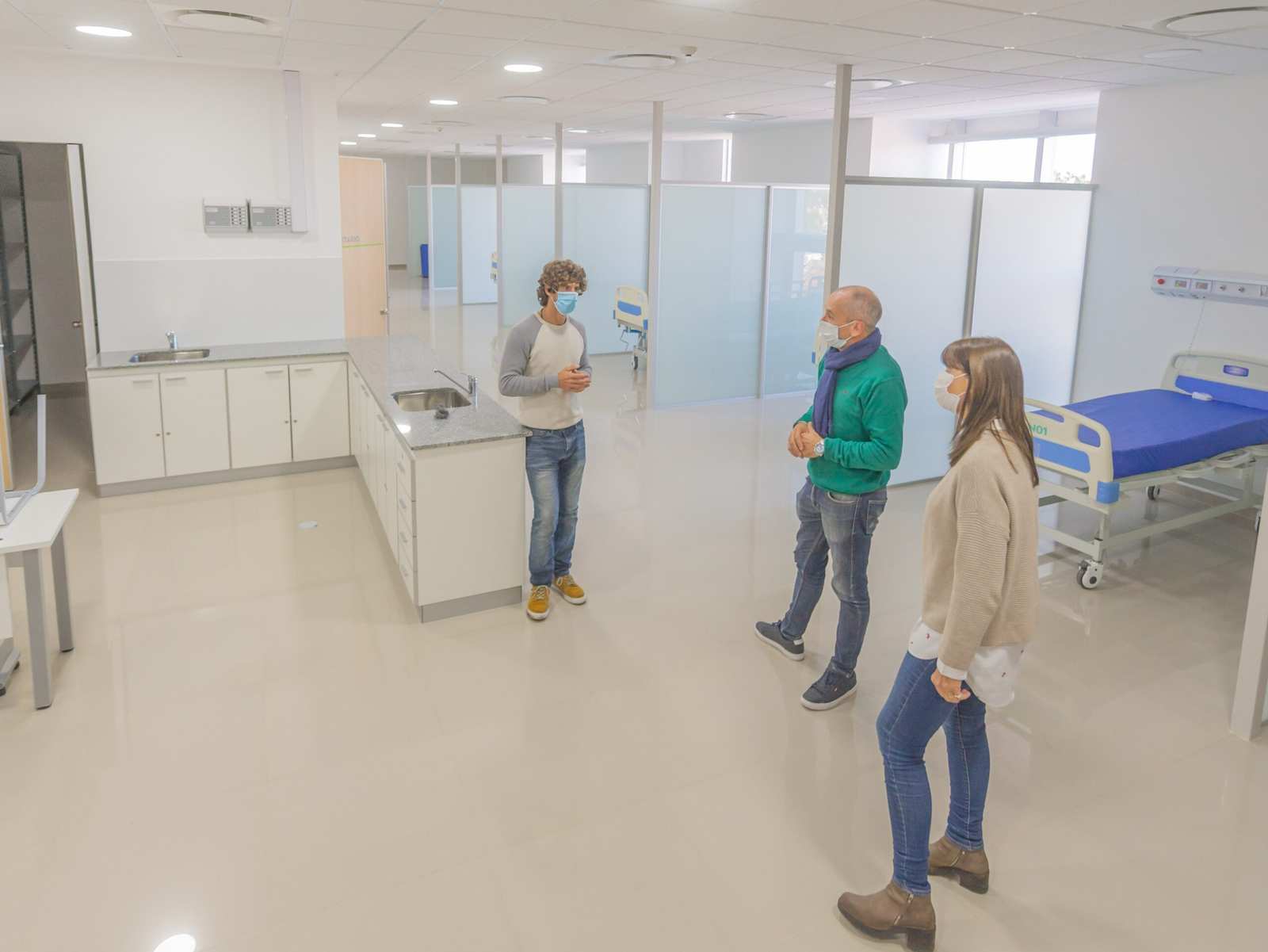 Juan Andreotti recorrió la ampliación del Hospital Municipal, en su última etapa de obra