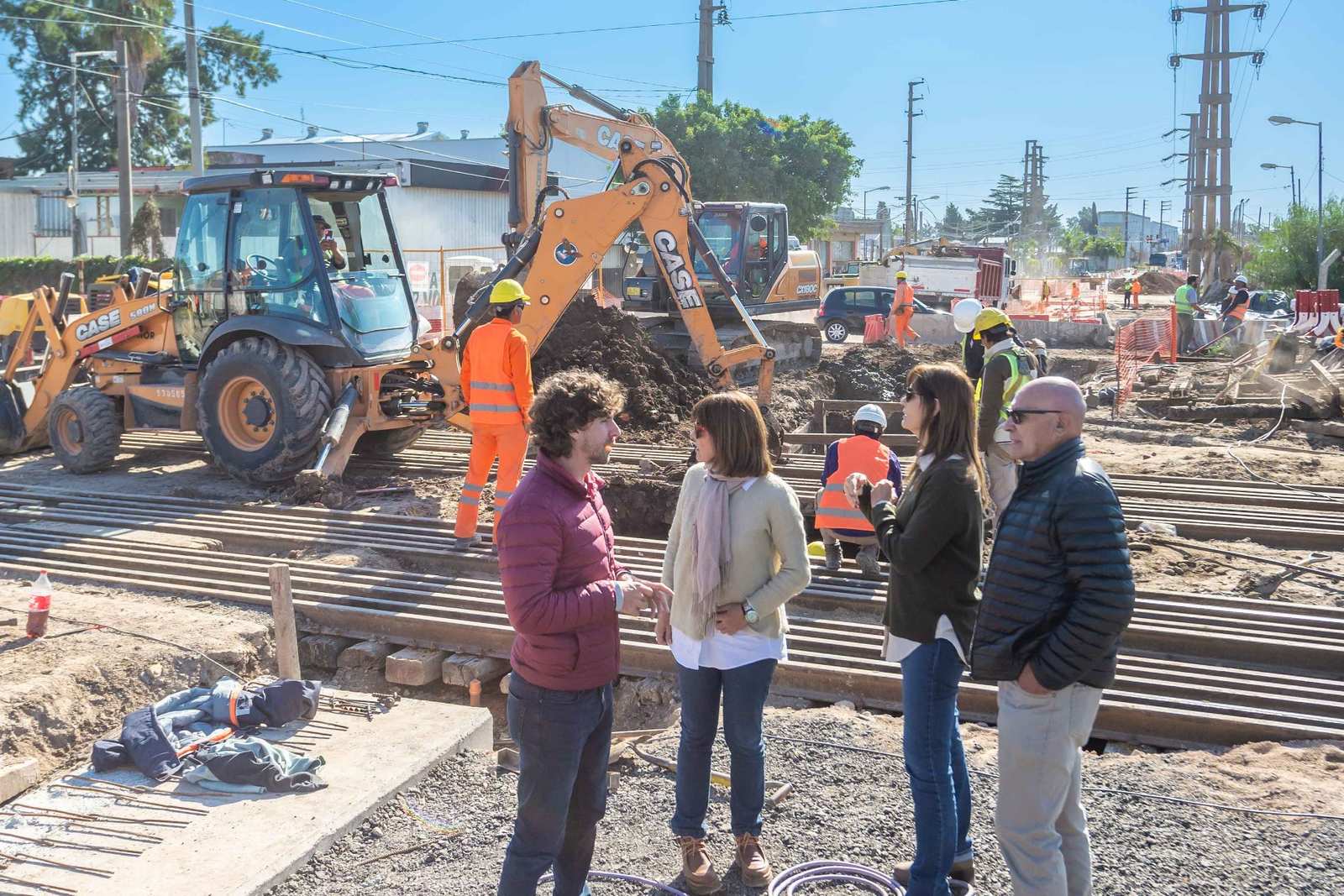 Juan Andreotti recorrió las obras del Túnel de la Av. Sobremonte