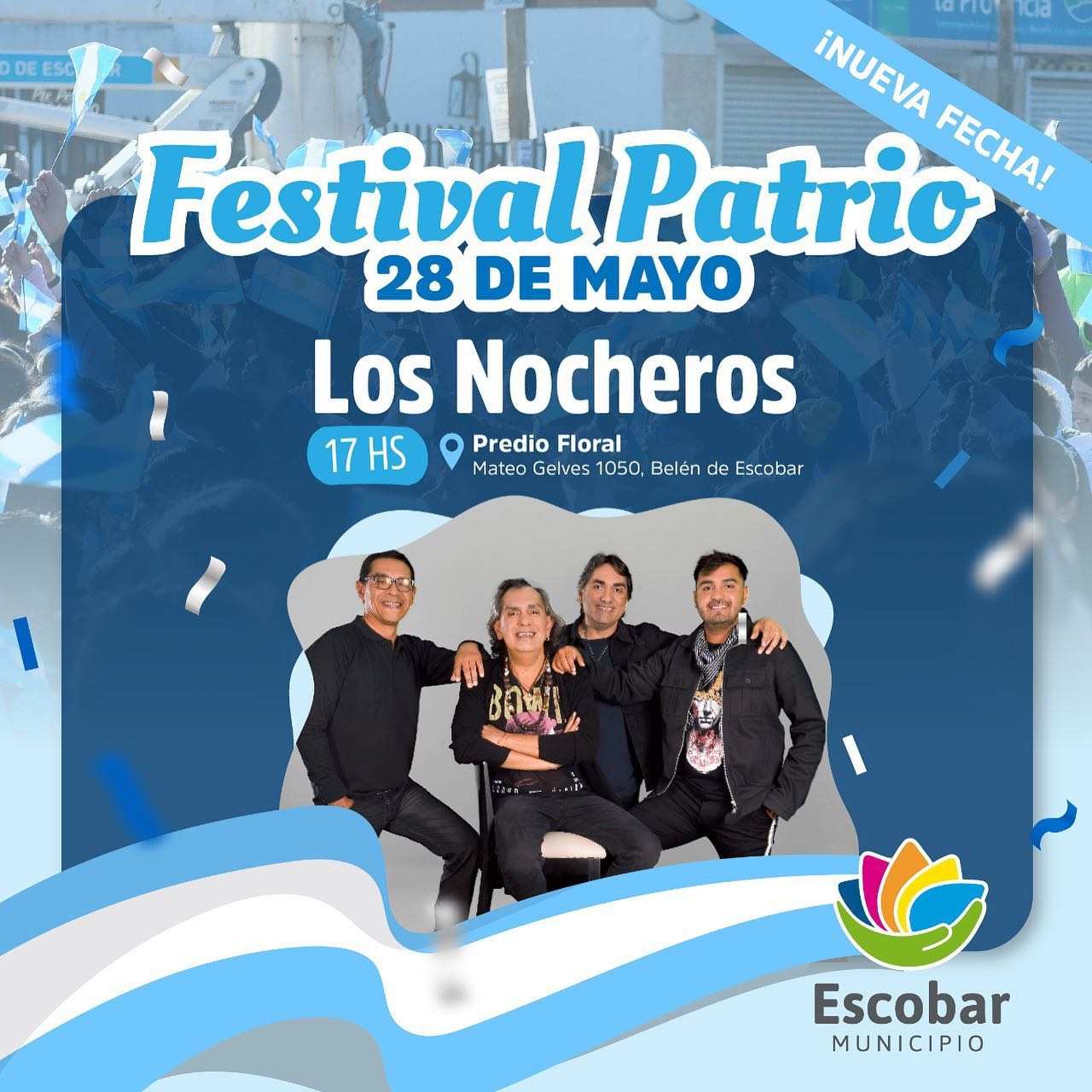 Escobar, el Festival del 25 de Mayo se reprograma al Sábado por cuestiones climáticas