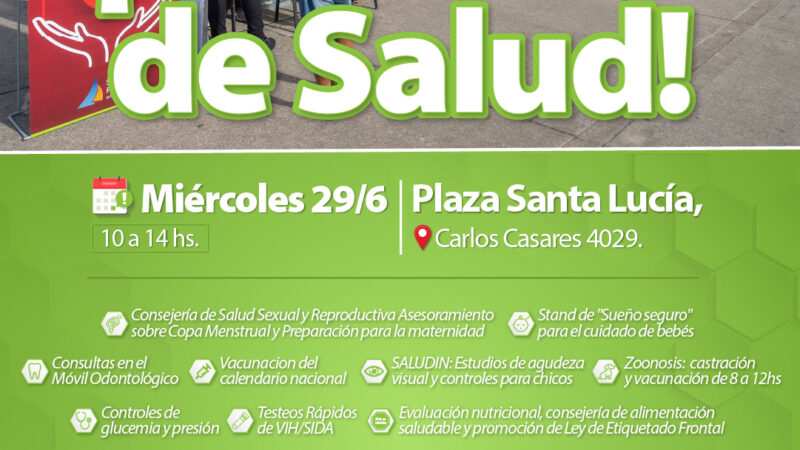 Este miércoles, San Fernando tendrá una nueva “Jornada de Salud” en la Plaza Santa Lucía