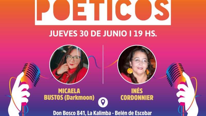 El Ciclo de Recitales Poéticos, contará con: Micaela Bustos (Darkmoon) & Inés Cordonnier