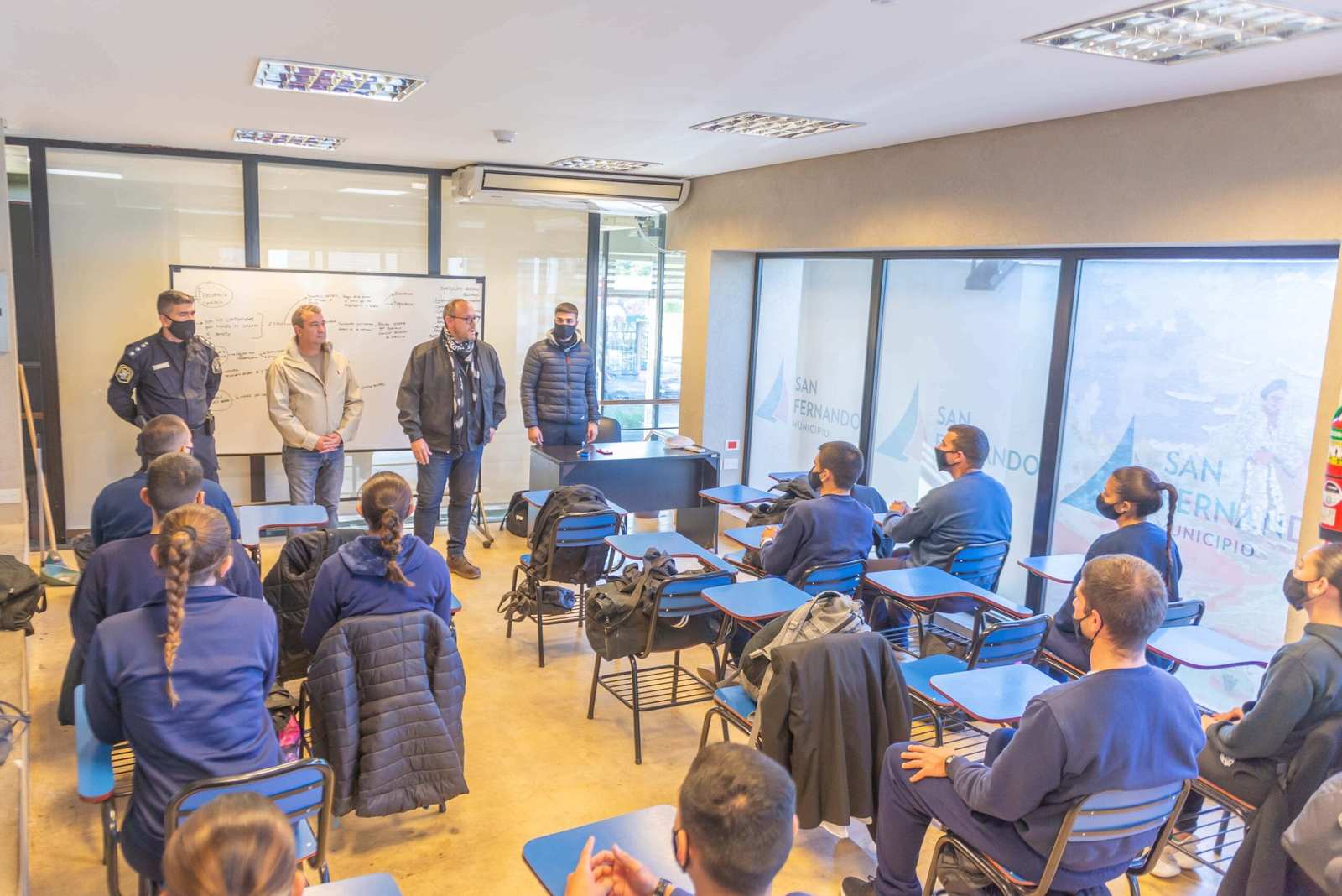 San Fernando, aspirantes a Cadetes de la Policía de la Provincia se capacitan en el Centro Universitario Municipal