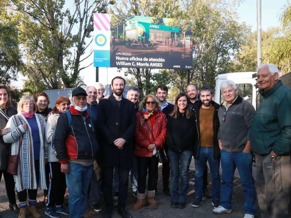 Raverta y Selci recorrieron la obra de la Nueva Oficina que abrirá en William Morris