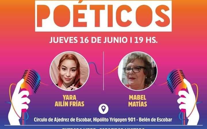 Escobar, Yara Ailín Frías & Mabel Matias en el Ciclo de Recitales Poéticos