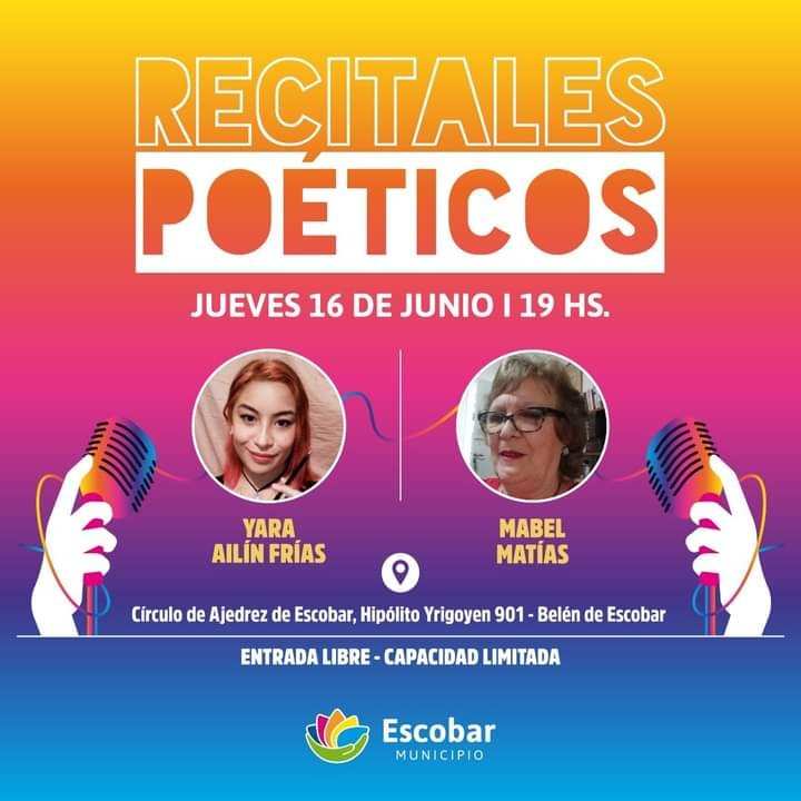 Escobar, Yara Ailín Frías & Mabel Matias en el Ciclo de Recitales Poéticos
