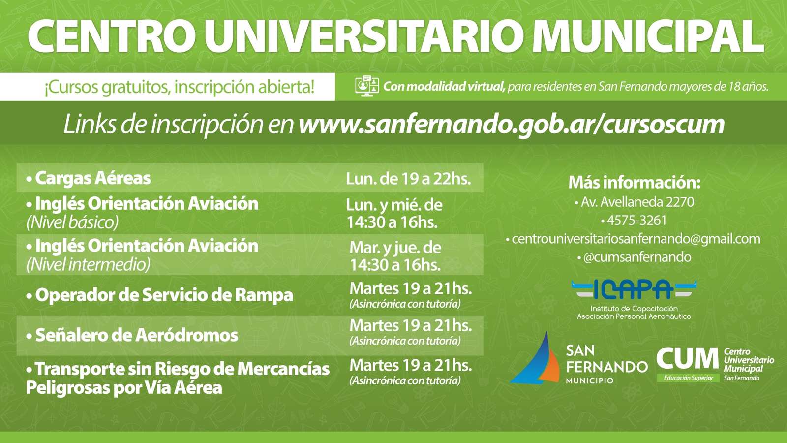 Nuevos cursos virtuales en el Centro Universitario Municipal