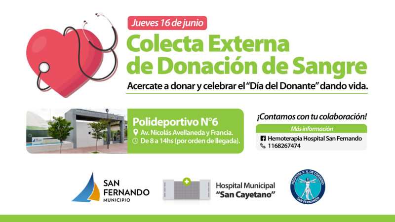 Doná sangre en San Fernando: el jueves se hará una colecta por el Día del Donante
