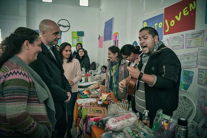 Beto Ramil supervisó las actividades del programa municipal Punto Joven