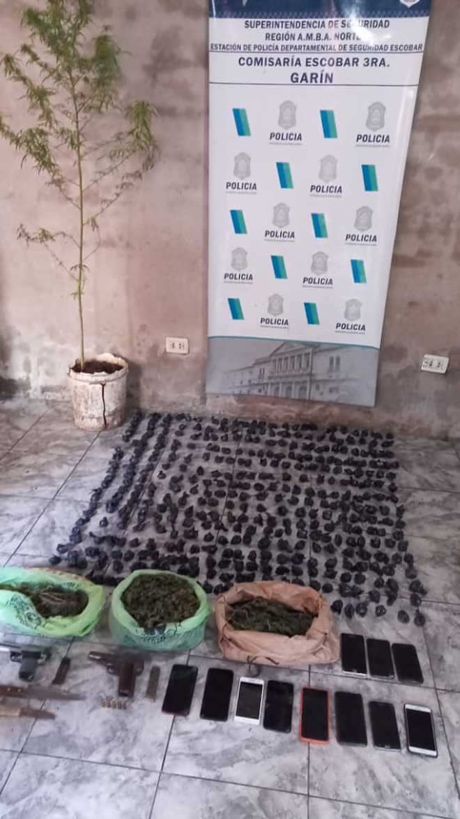 En Garín, se desarticuló otra banda que se dedicaba a la venta de droga