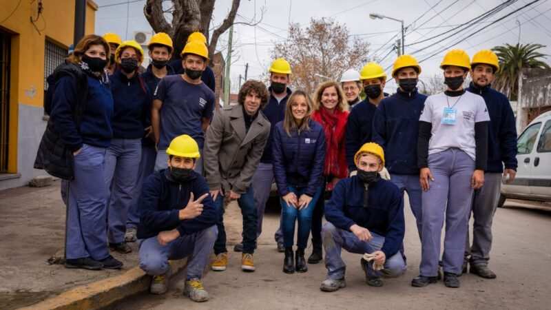 Galmarini y Andreotti recorrieron las obras para vincular a 300 hogares de San Fernando a la red de cloacas