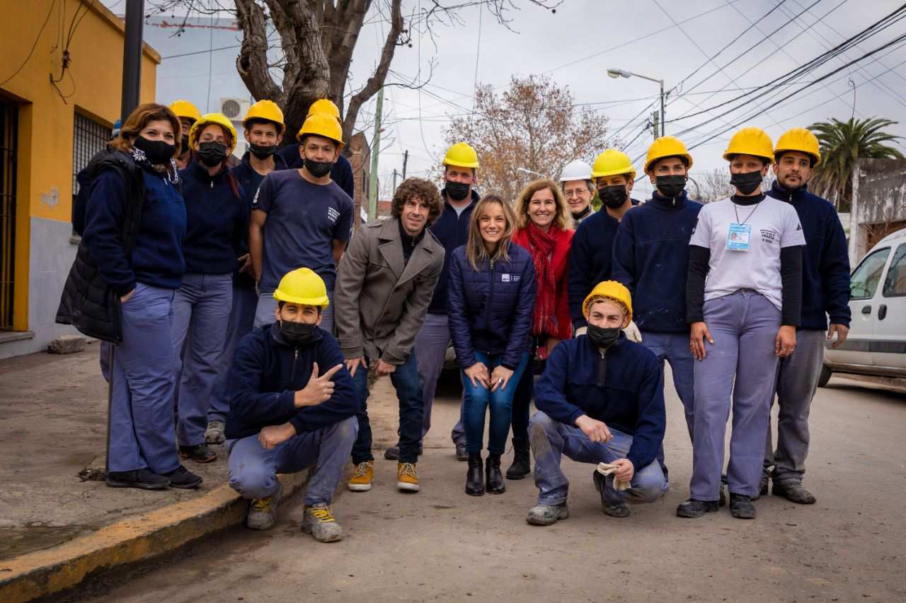 Galmarini y Andreotti recorrieron las obras para vincular a 300 hogares de San Fernando a la red de cloacas