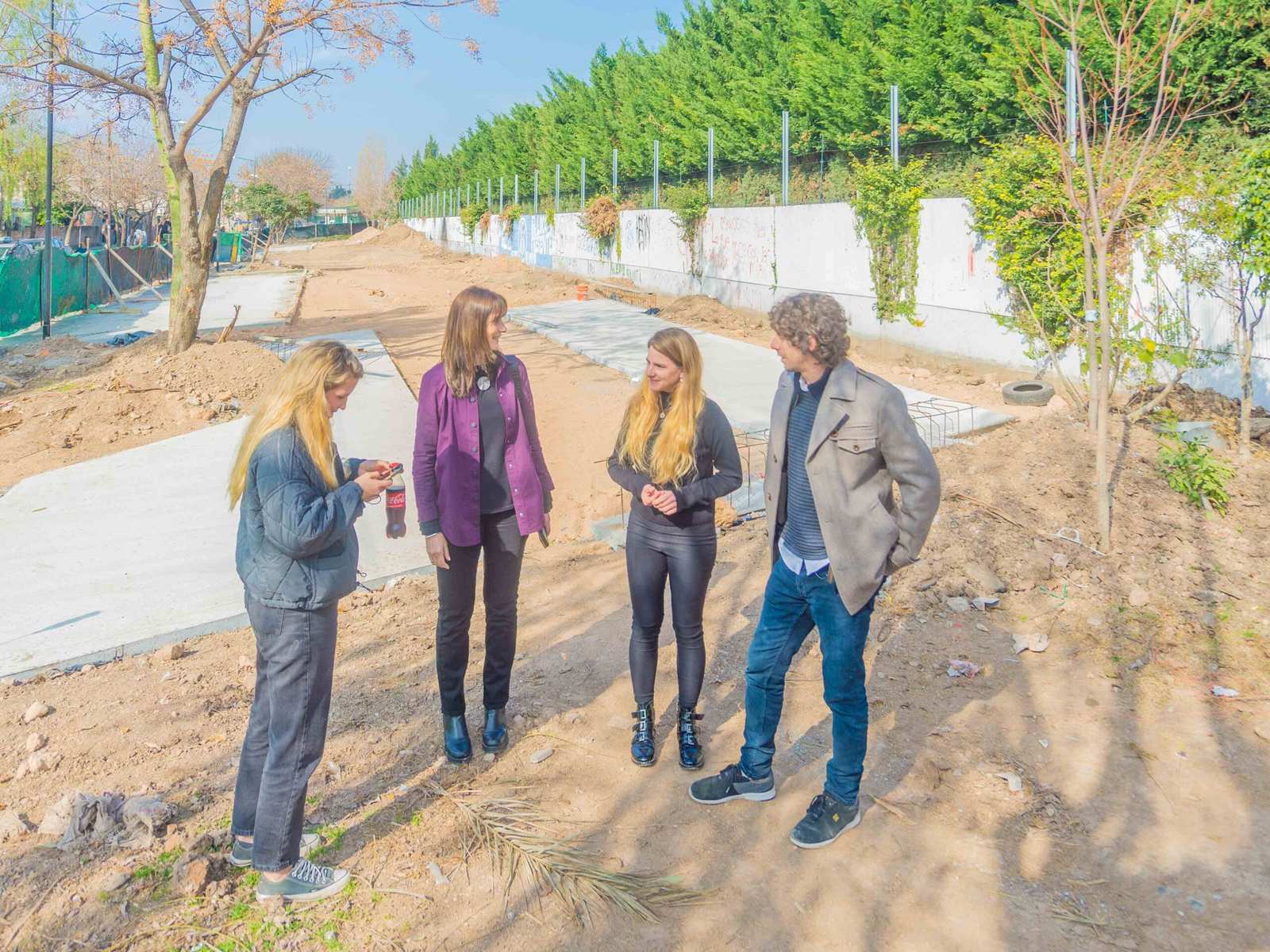 Juan Andreotti recorrió la obra de un nuevo Paseo Aeróbico de la calle Guatemala