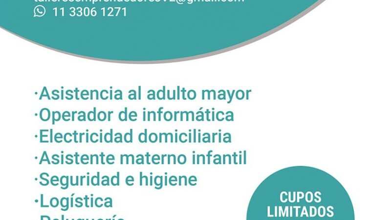 Talleres gratuitos de formación laboral en Carapachay