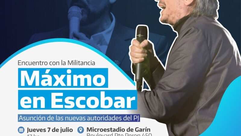 Máximo Kirchner encabeza en Escobar un encuentro con la militancia del PJ Bonaerense