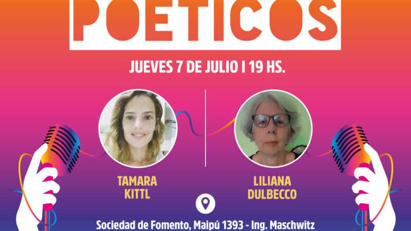 Escobar, Tamara Kittl & Liliana Dulbecco, en la continuidad del Ciclo de Recitales Poéticos 2022