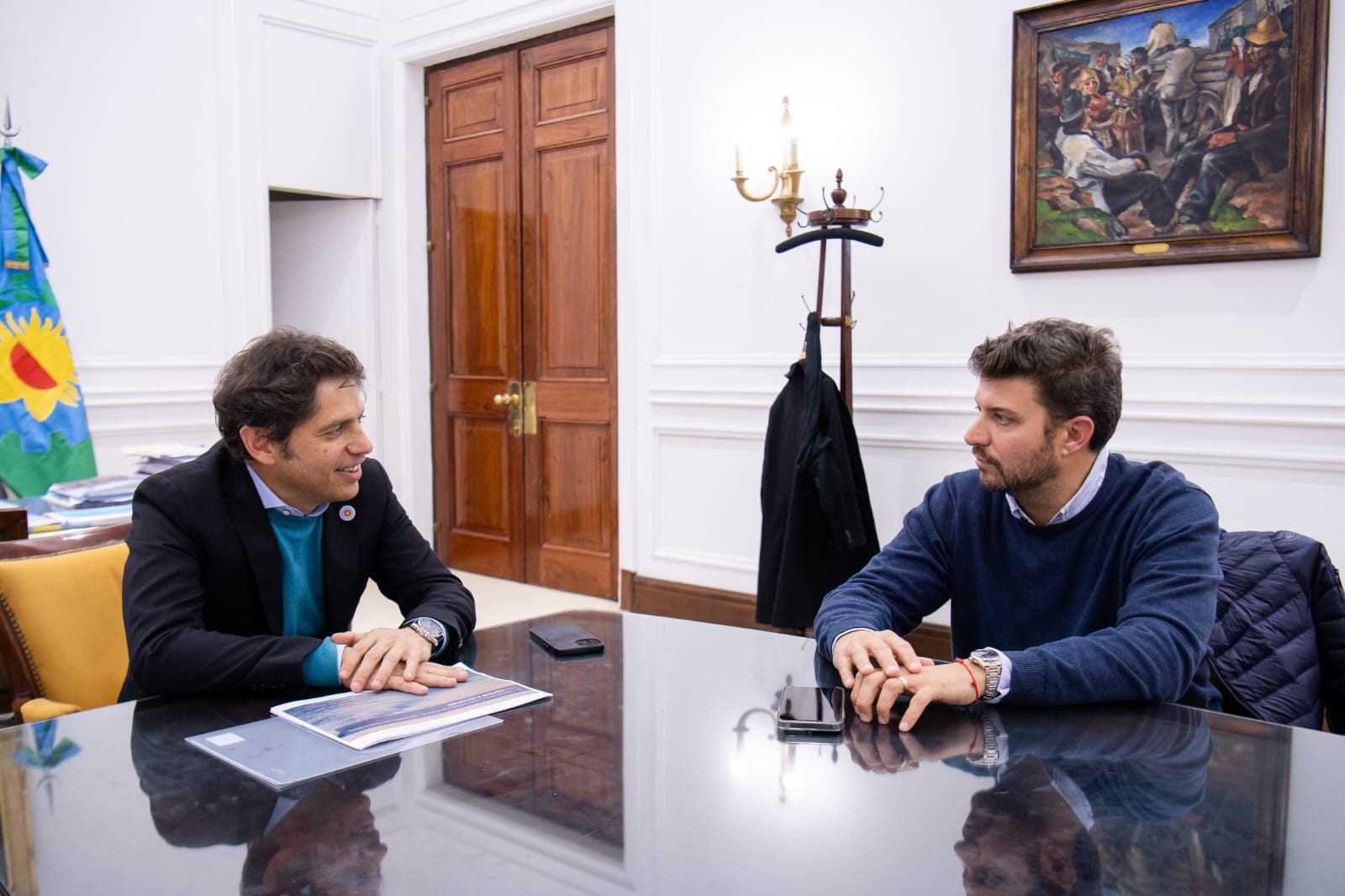 Diego Nanni en reunión de Gestión con Axel Kicillof