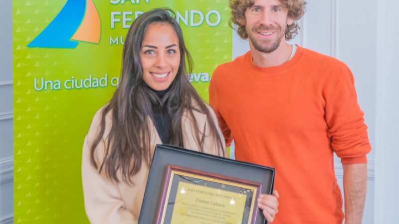 Andreotti distinguió a Evelina Cabrera, sanfernandina representante mundial del fútbol femenino y la inclusión