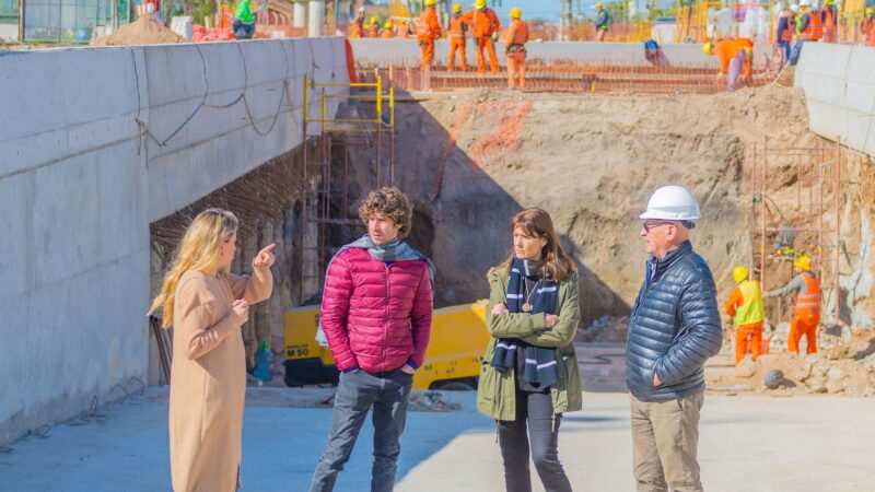 Juan Andreotti visitó la excavación del Túnel de Av. Sobremonte, que sigue avanzando