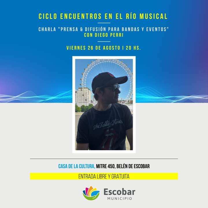 Escobar, hoy “Ciclo Encuentros en el río musical”  con Diego Perri