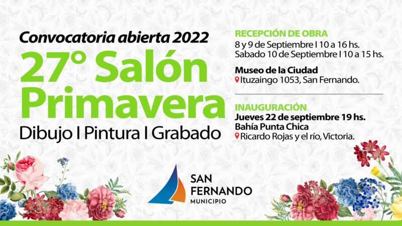 Abrió la convocatoria para la 27° edición del Salón Primavera de San Fernando