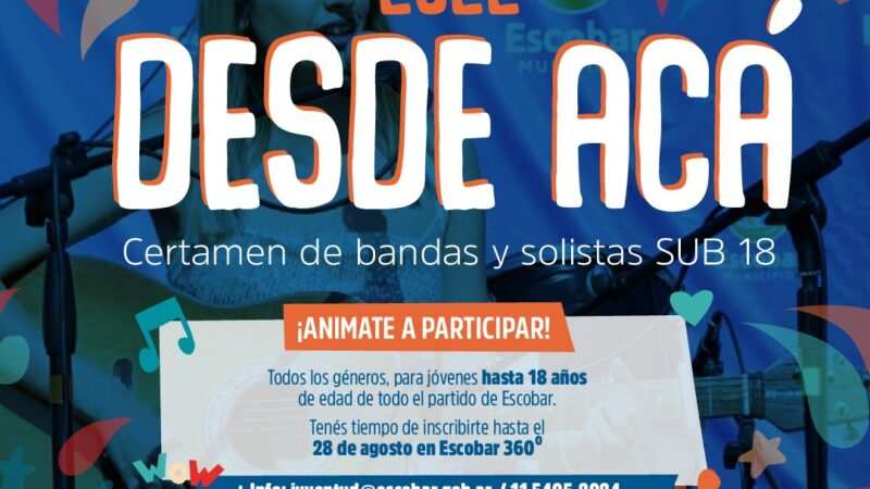 Escobar lanza el concurso de Bandas y Solistas Sub 18