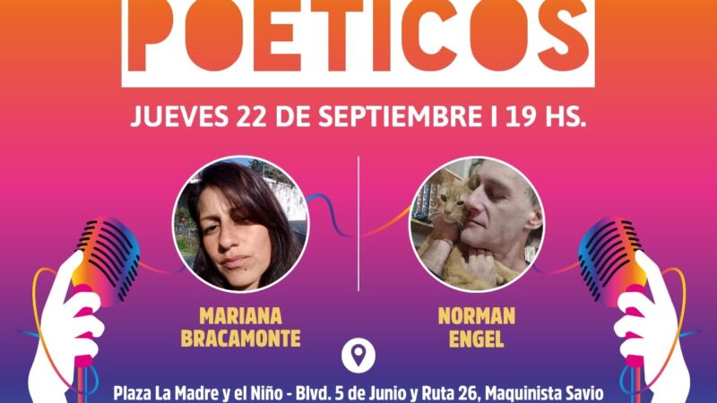 Escobar, continúa el Ciclo de Recitales poéticos con: Mariana Bracamonte & Norman Engel