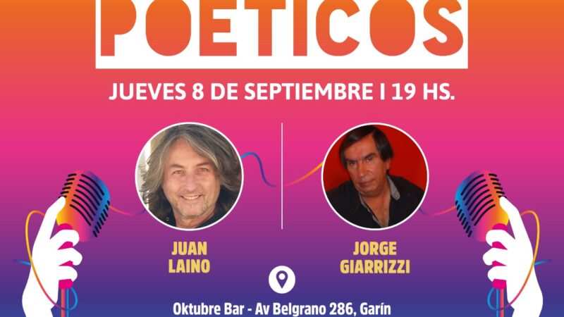 Escobar, Juan Laino & Jorge Giarrizzi en la continuidad del Ciclo de Recitales Poéticos 2022