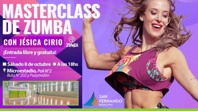 Jésica Cirio dará una Masterclass de Zumba en San Fernando