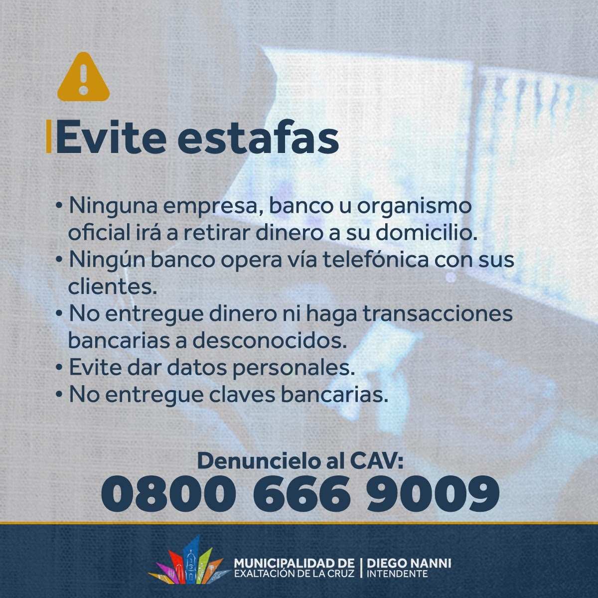 Exaltación, alerta por Estafas en El Remanso