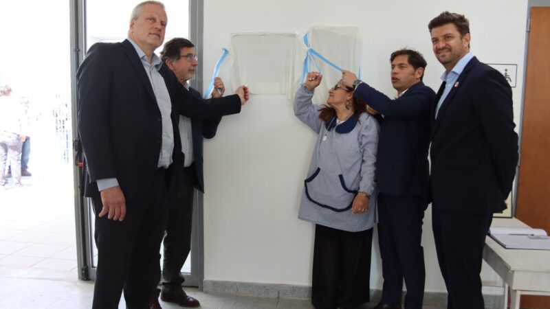 Kicillof inauguró junto a Diego Nanni el nuevo edificio del Jardín N° 905 de Exaltación de la Cruz