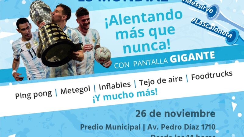 Los vecinos de Hurlingham podrán ver Argentina – México en el “Punto de Aliento”