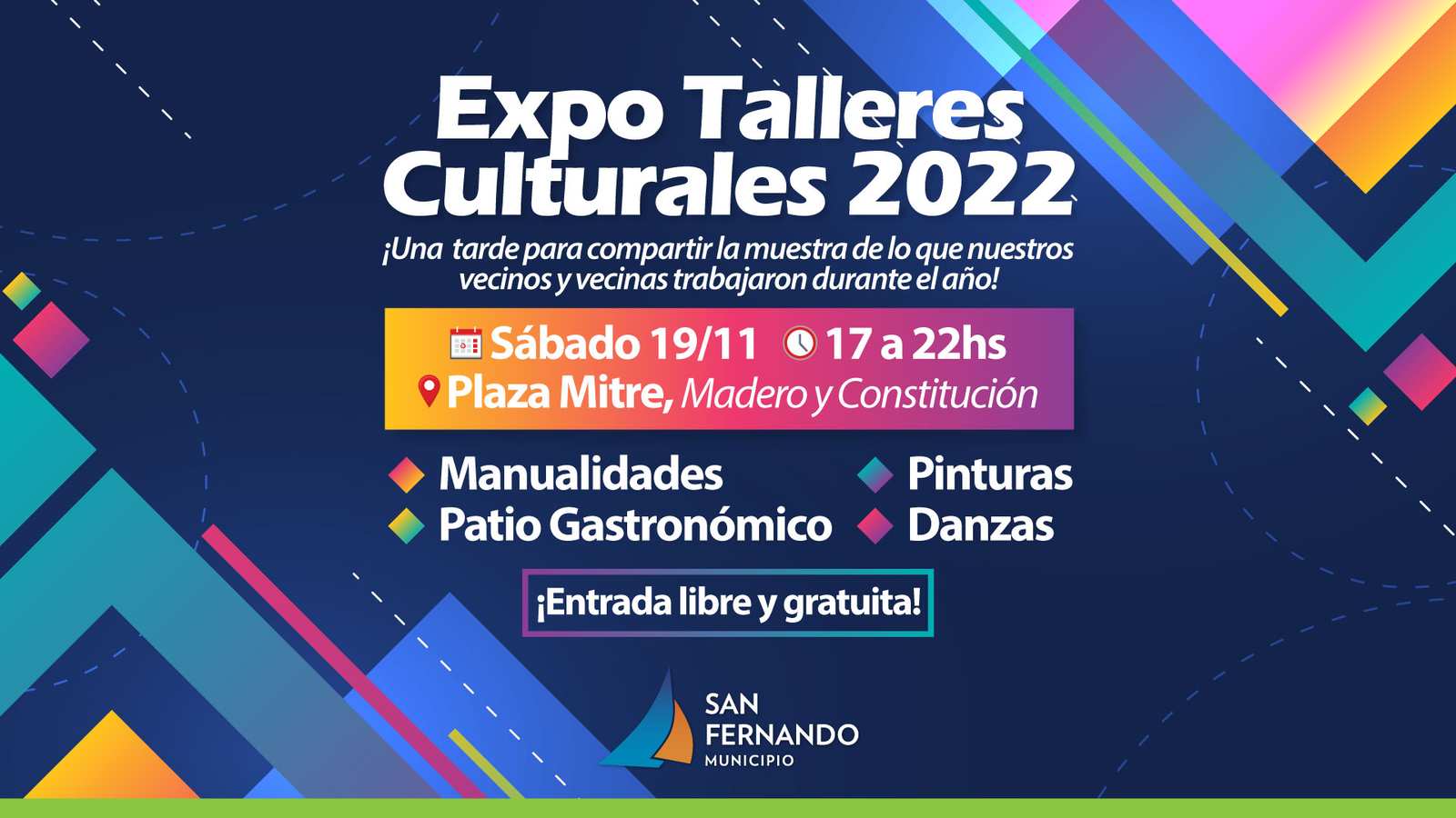 Este sábado volverá a realizarse la “Expo Talleres Culturales 2022” en San Fernando