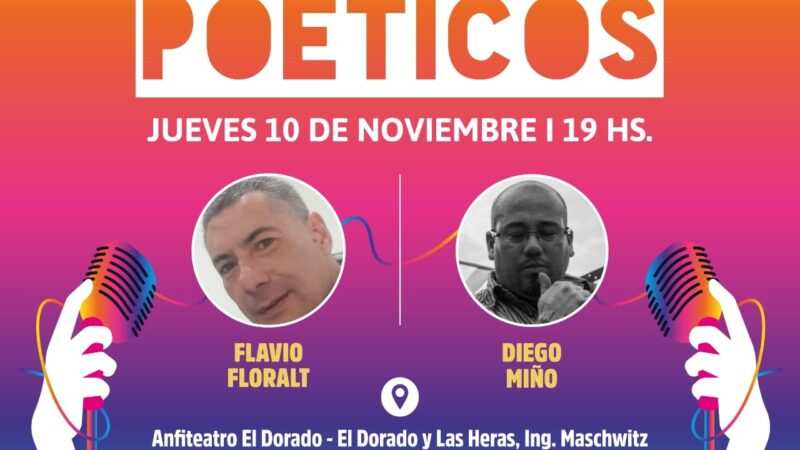 Escobar, Flavio Floralt & Diego Miño, en la continuidad del Ciclo de Recitales Poéticos 2022