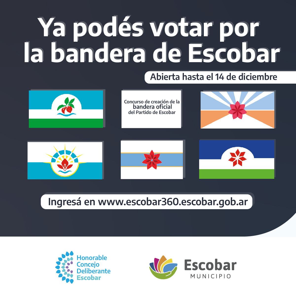Se vota  la bandera de Escobar