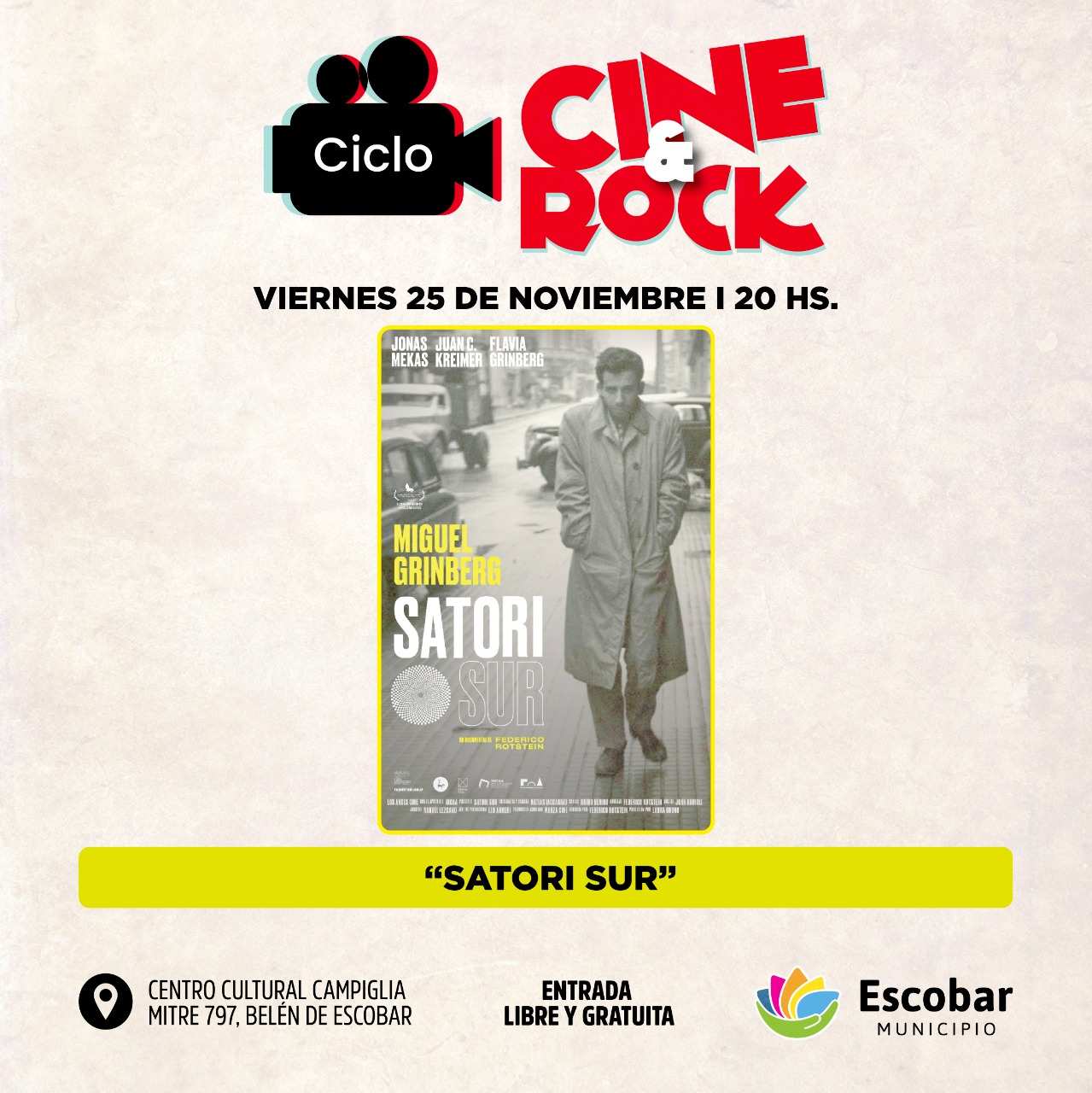 Escobar, Ciclo Cine & Rock 2022