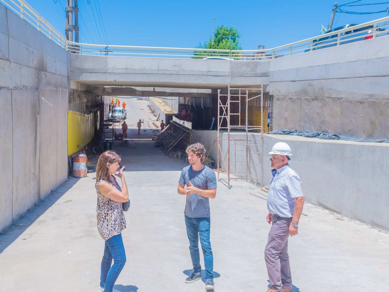 Juan Andreotti recorrió la última etapa de obra del Túnel de Av. Sobremonte