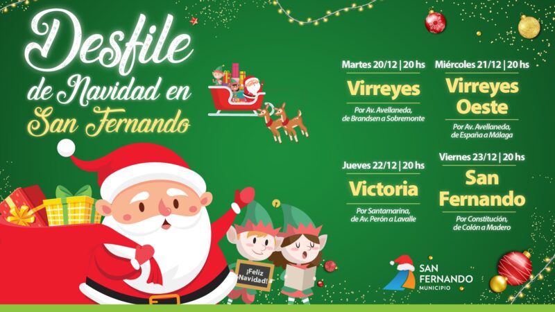 Vuelven a San Fernando los Desfiles de Navidad y ‘Tu Foto con Papá Noel’