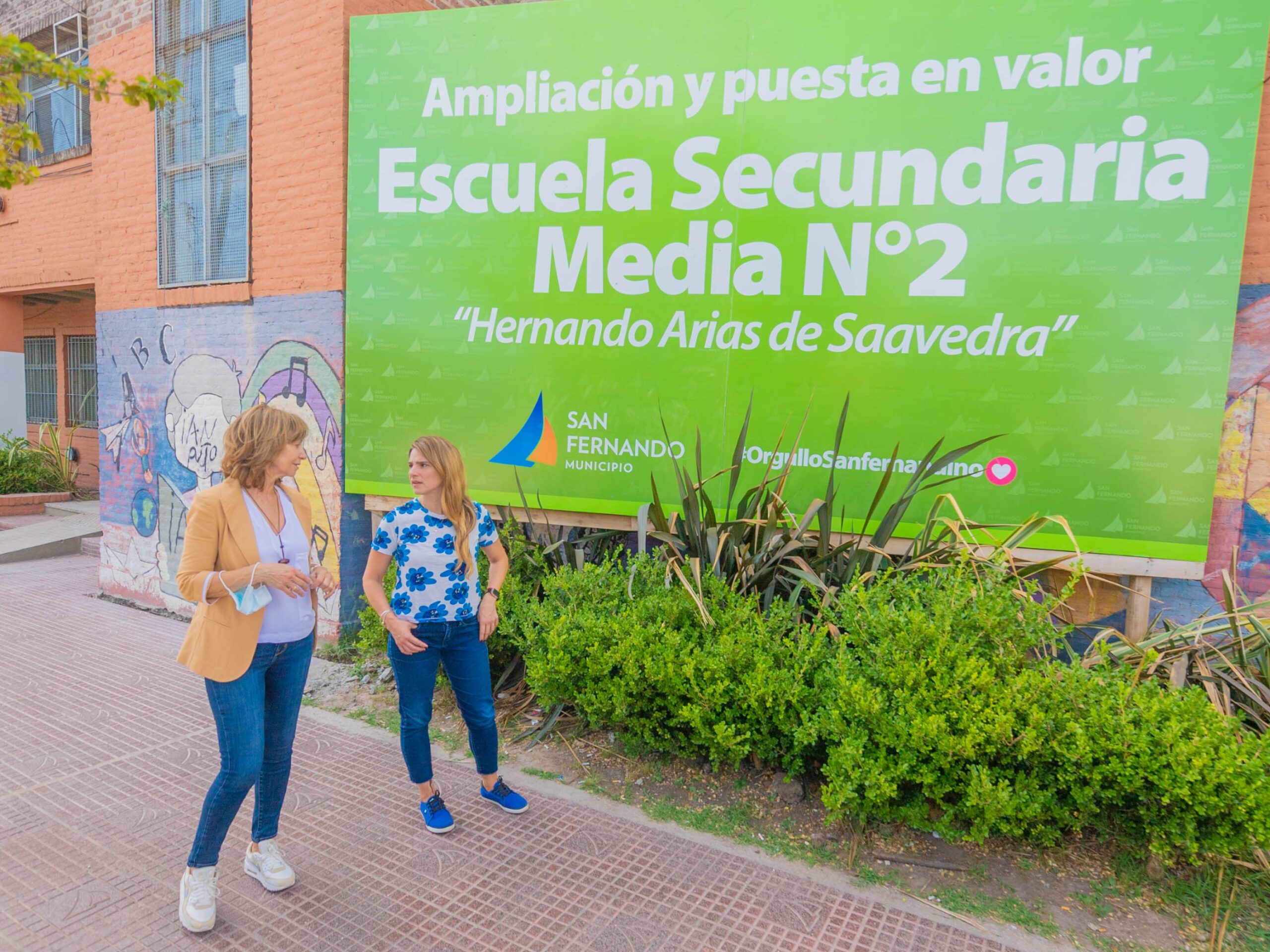 Avanza la obra de renovación de la Escuela “Hernando Arias”, en el barrio Fate de San Fernando