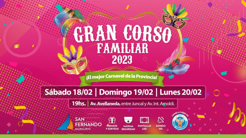 Vuelve el Gran Corso Familiar de San Fernando, el mejor carnaval de la Provincia