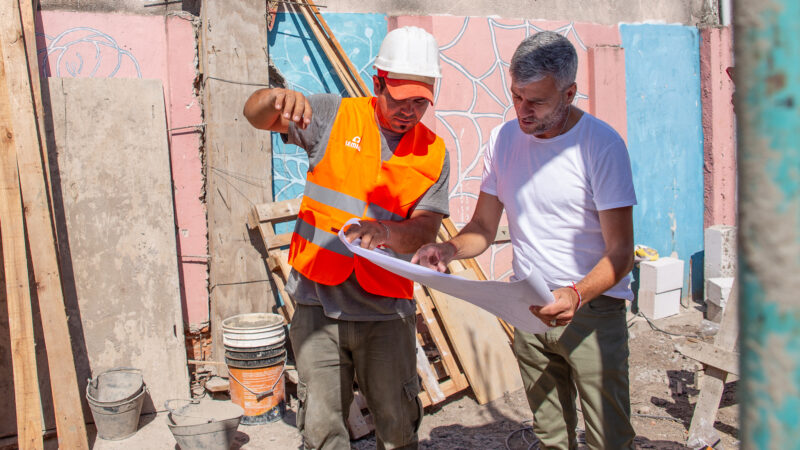 Zabaleta supervisó el avance de diferentes obras en escuelas