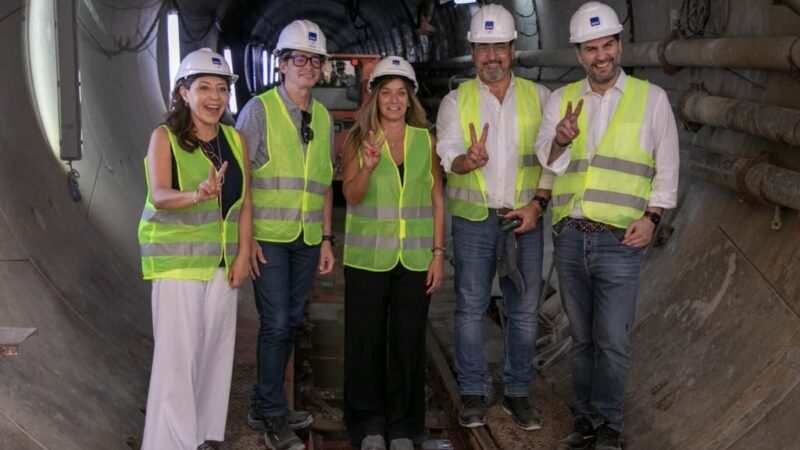 Malena Galmarini recorrió los avances de la obra de Sistema Agua Sur junto a las autoridades de CAF​