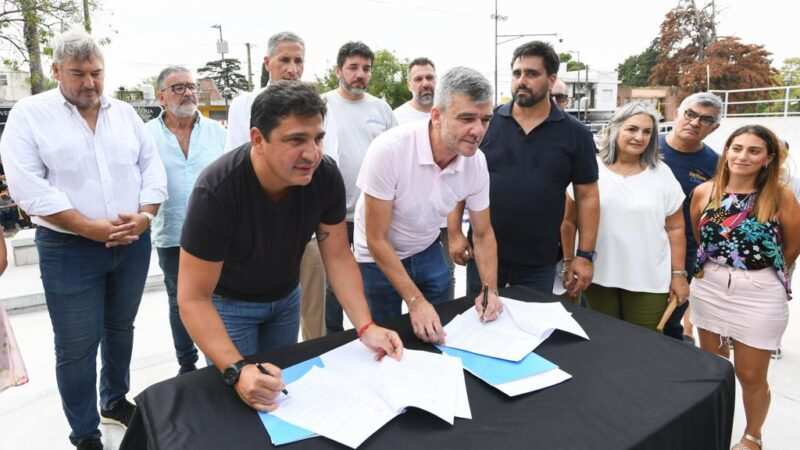 Zabaleta y Marinucci inauguraron el nuevo skatepark y la puesta en valor de la estación de Hurlingham